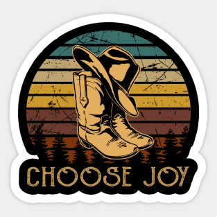 Choose Joy Cowboy Boots Sticker